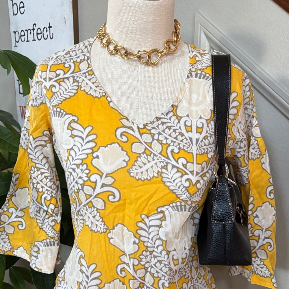 World Market Yellow Boho Soft Floral Dress 🤩 - Picture 2 of 8